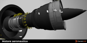 Motore aeronautico in 3D